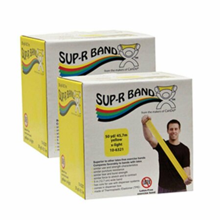 SUP-R BAND Latex Free Exercise Band, 100 yards - Yellow, 2PK Sup-R-Band-10-6331